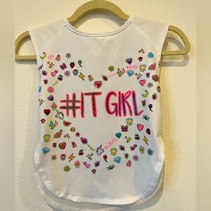 Lucky in Love Girls Emoji Tennis Top It Girl XS